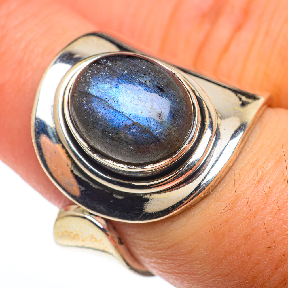 Labradorite Rings handcrafted by Ana Silver Co - RING74228