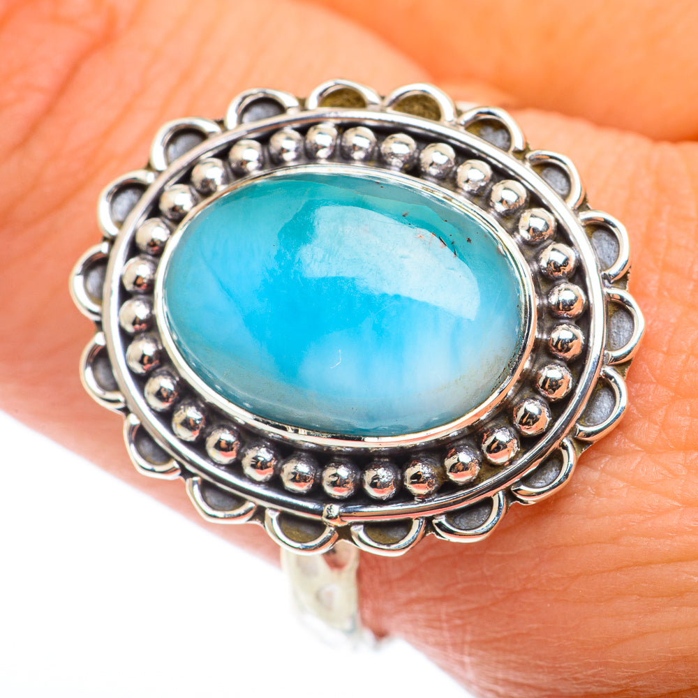 Larimar Rings handcrafted by Ana Silver Co - RING74229