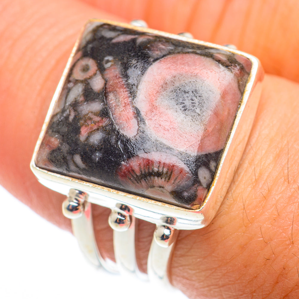 Crinoid Fossil Rings handcrafted by Ana Silver Co - RING74237