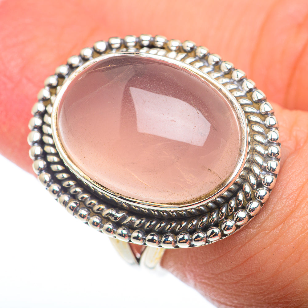 Rose Quartz Rings handcrafted by Ana Silver Co - RING74241