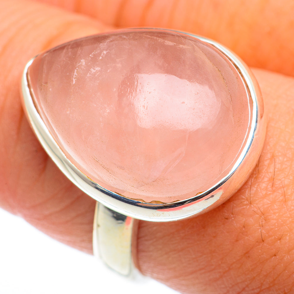 Rose Quartz Rings handcrafted by Ana Silver Co - RING74244