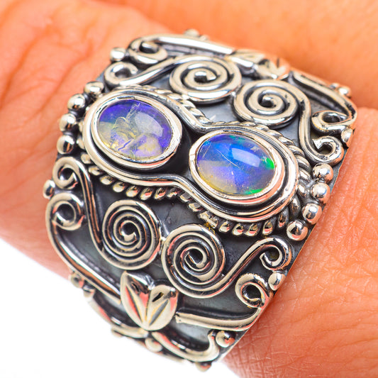 Ethiopian Opal Rings handcrafted by Ana Silver Co - RING74255