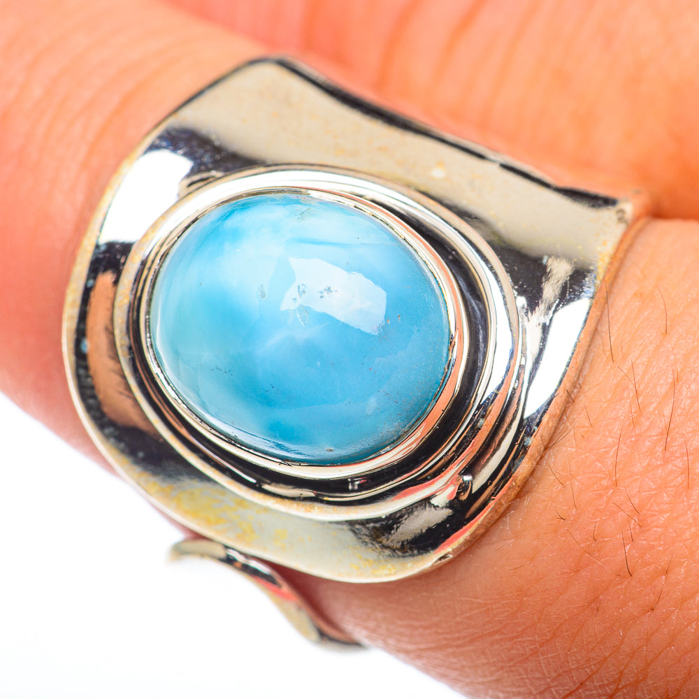 Larimar Rings handcrafted by Ana Silver Co - RING74265
