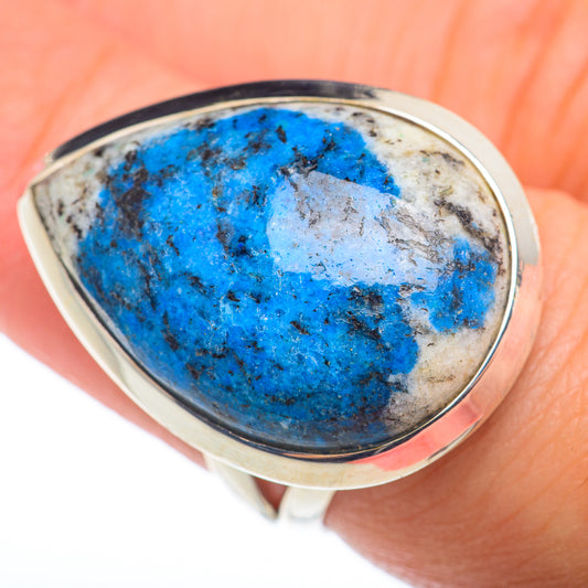 K2 Blue Azurite Rings handcrafted by Ana Silver Co - RING74267
