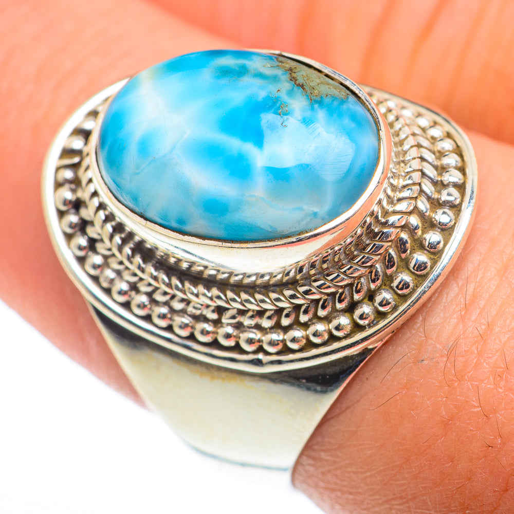 Larimar Rings handcrafted by Ana Silver Co - RING74269