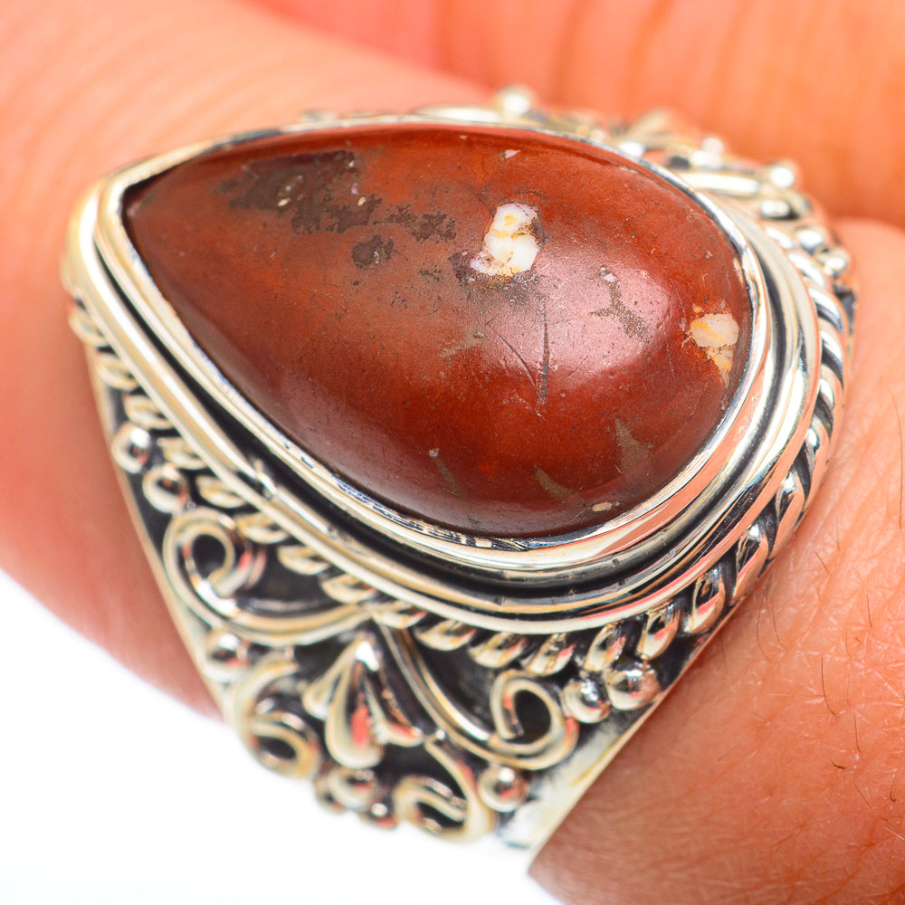 Red Jasper Rings handcrafted by Ana Silver Co - RING74274