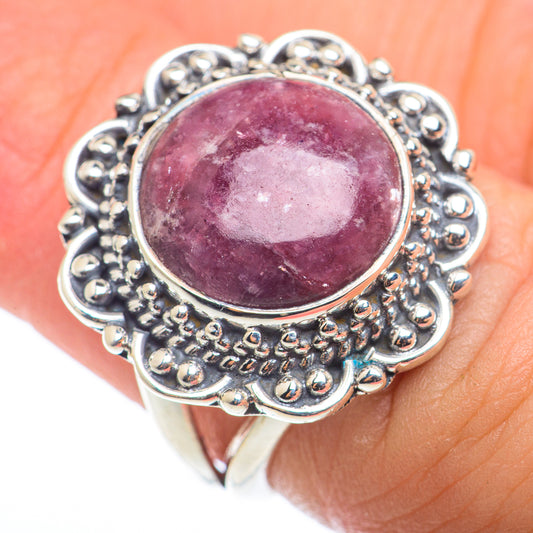 Lepidolite Rings handcrafted by Ana Silver Co - RING74281
