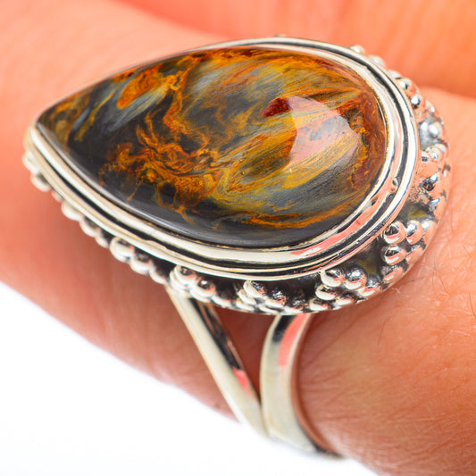 Golden Pietersite Rings handcrafted by Ana Silver Co - RING74286