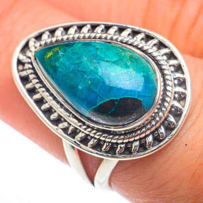 Chrysocolla Rings handcrafted by Ana Silver Co - RING74298