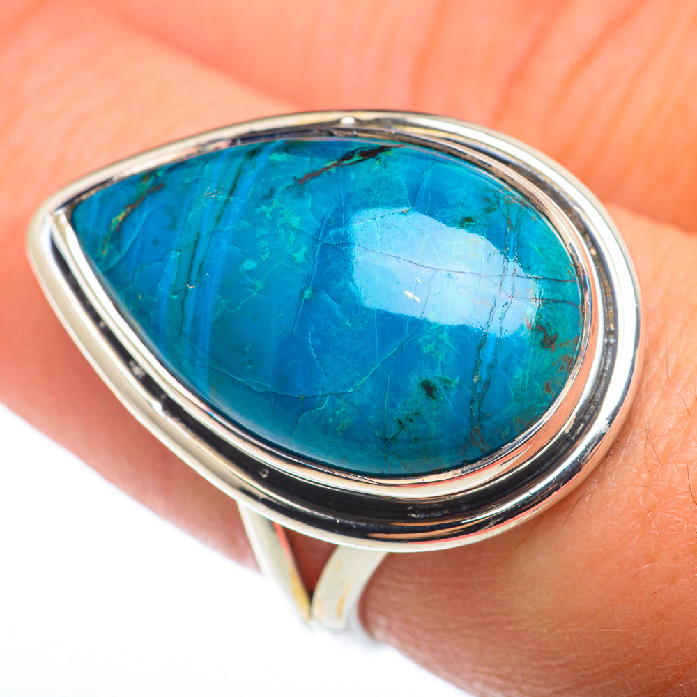 Chrysocolla Rings handcrafted by Ana Silver Co - RING74303