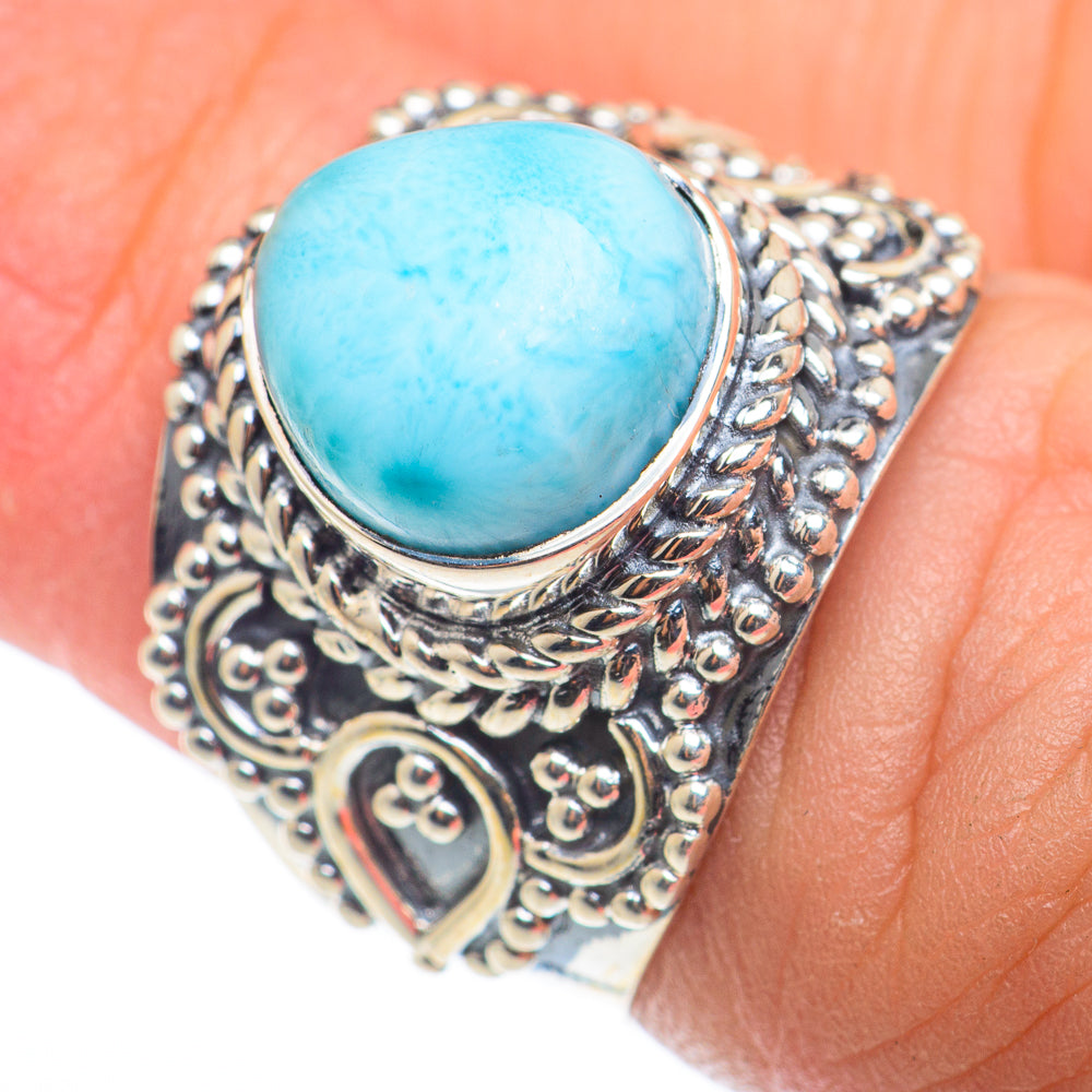 Larimar Rings handcrafted by Ana Silver Co - RING74304