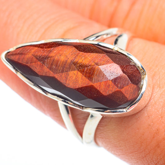 Red Tiger Eye Rings handcrafted by Ana Silver Co - RING74312