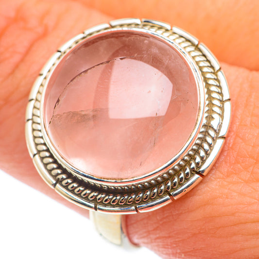 Rose Quartz Rings handcrafted by Ana Silver Co - RING74317