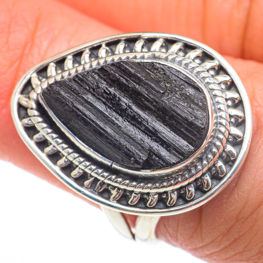Black Tourmaline Rings handcrafted by Ana Silver Co - RING74321