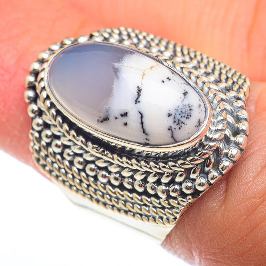 Dendritic Opal Rings handcrafted by Ana Silver Co - RING74326