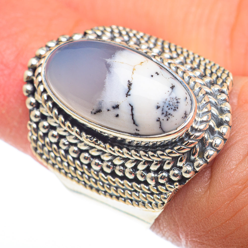 Dendritic Opal Rings handcrafted by Ana Silver Co - RING74326