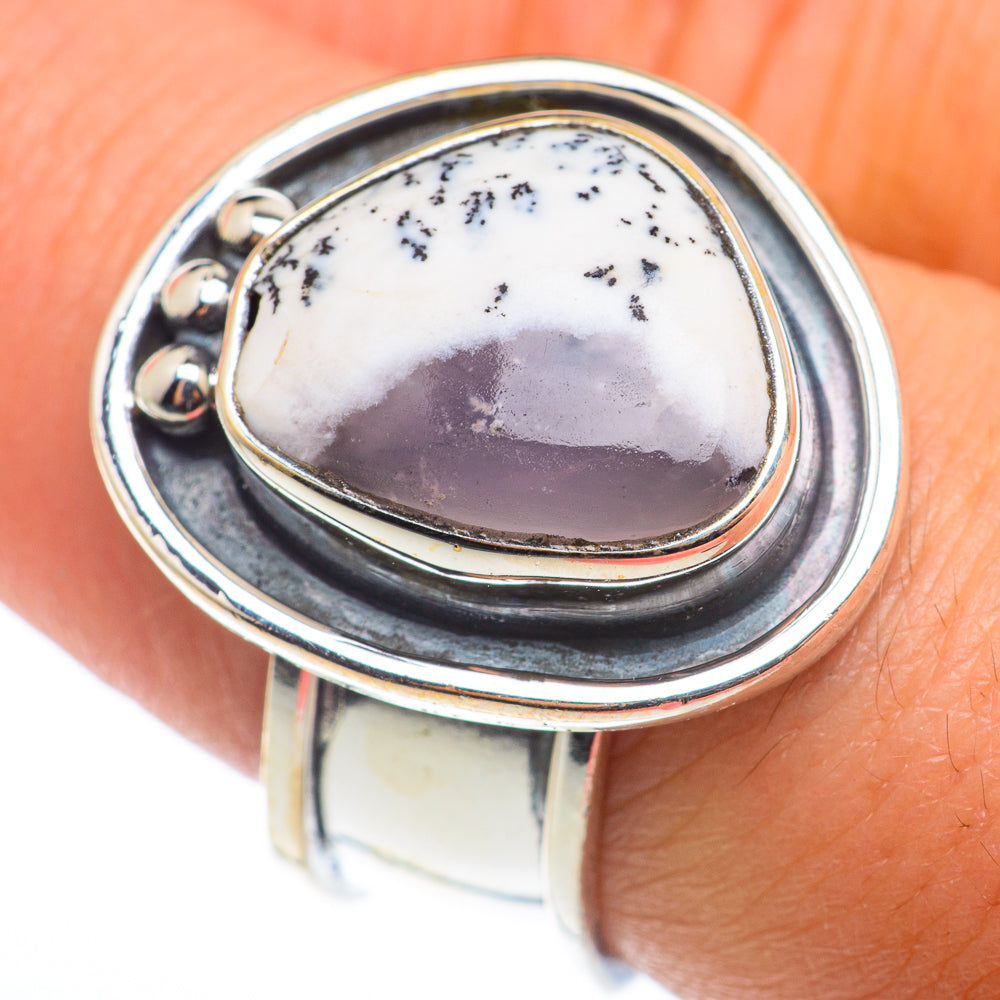 Dendritic Opal Rings handcrafted by Ana Silver Co - RING74328