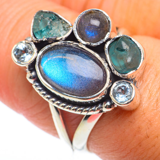 Labradorite Rings handcrafted by Ana Silver Co - RING74332