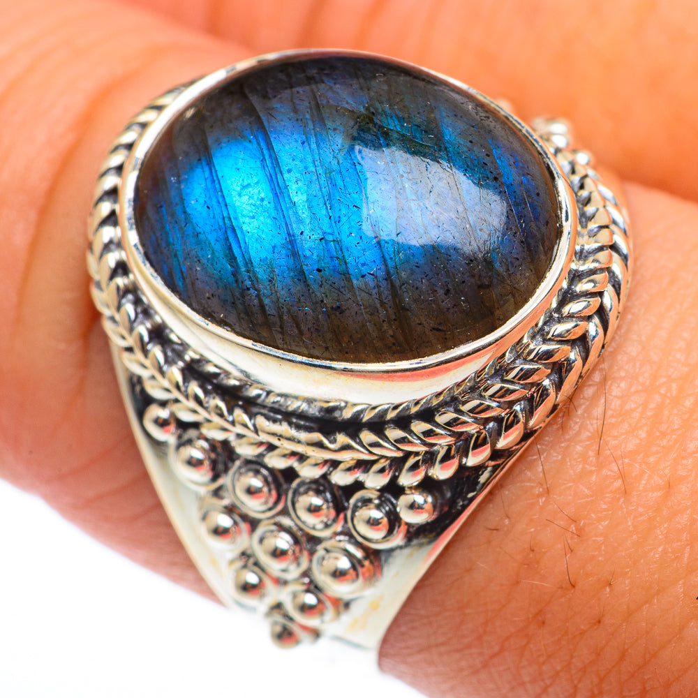 Labradorite Rings handcrafted by Ana Silver Co - RING74335