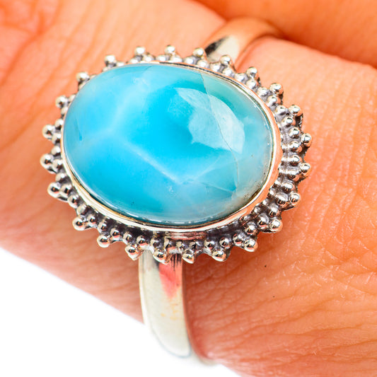 Larimar Rings handcrafted by Ana Silver Co - RING74337
