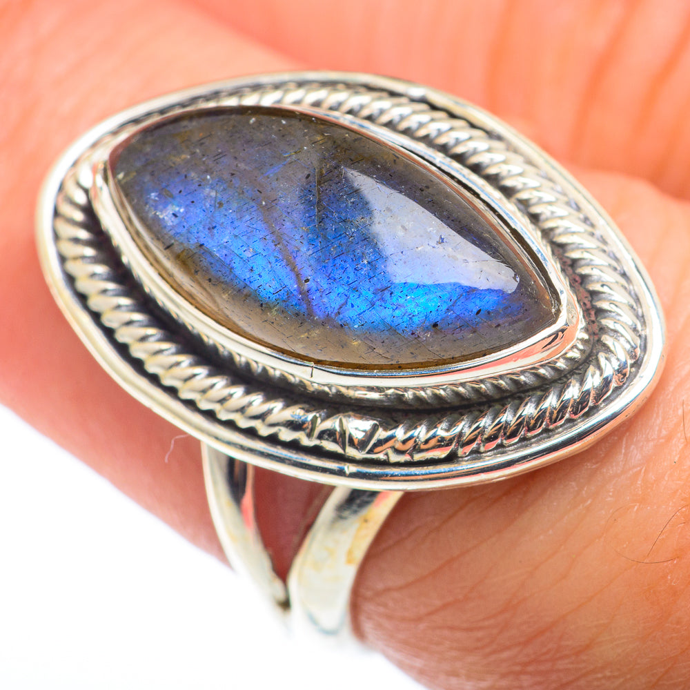 Labradorite Rings handcrafted by Ana Silver Co - RING74340