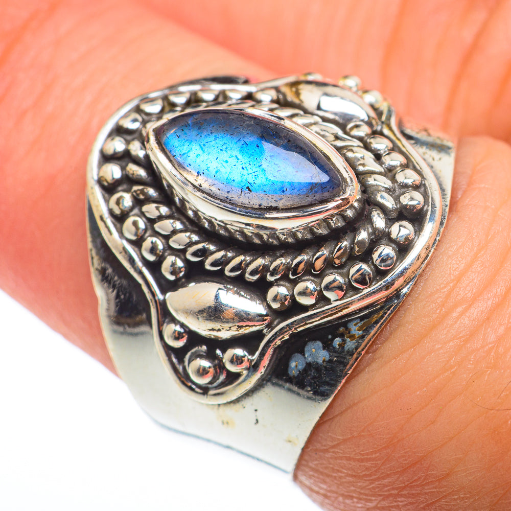 Labradorite Rings handcrafted by Ana Silver Co - RING74341
