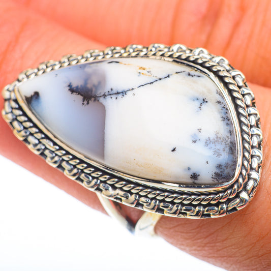Dendritic Opal Rings handcrafted by Ana Silver Co - RING74358