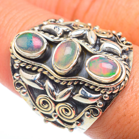 Ethiopian Opal Rings handcrafted by Ana Silver Co - RING74362
