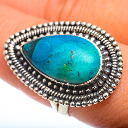 Chrysocolla Rings handcrafted by Ana Silver Co - RING74370