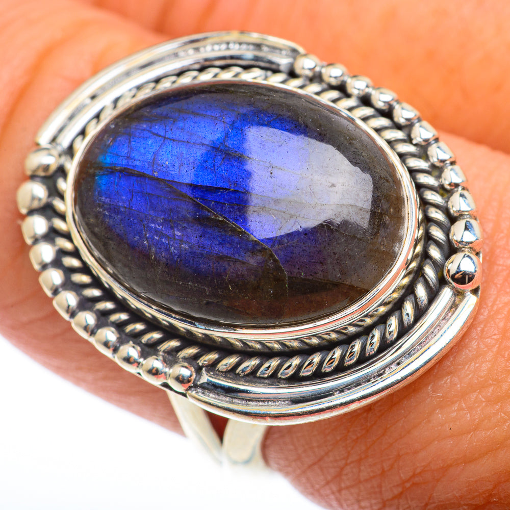 Labradorite Rings handcrafted by Ana Silver Co - RING74372