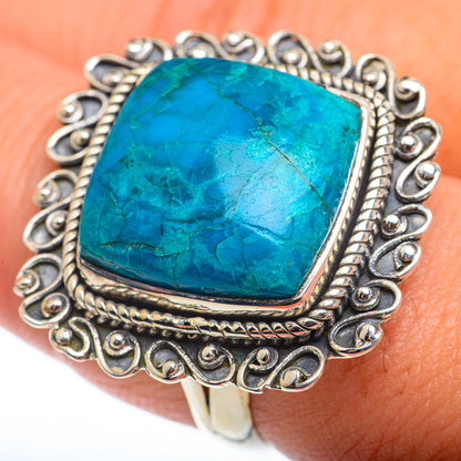 Chrysocolla Rings handcrafted by Ana Silver Co - RING74375