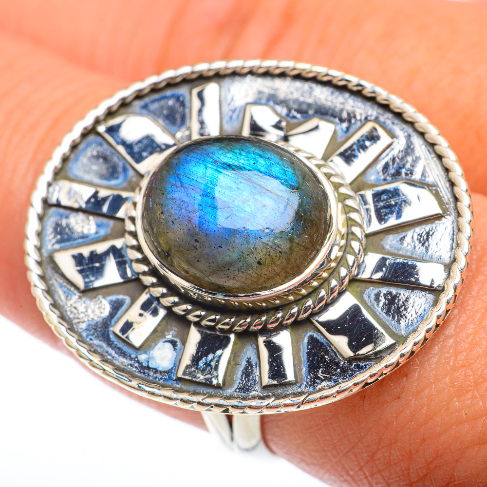 Labradorite Rings handcrafted by Ana Silver Co - RING74376
