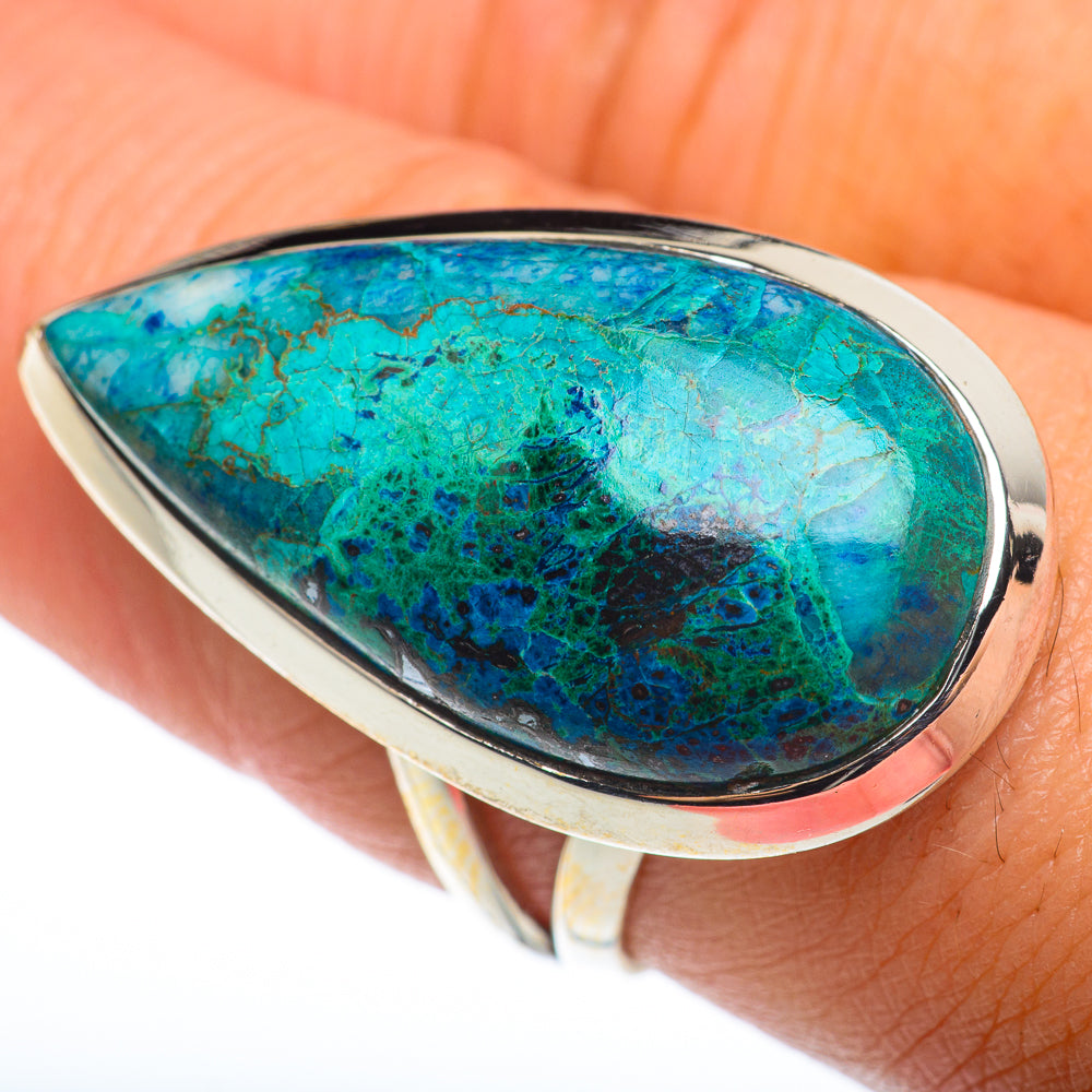 Chrysocolla Rings handcrafted by Ana Silver Co - RING74378