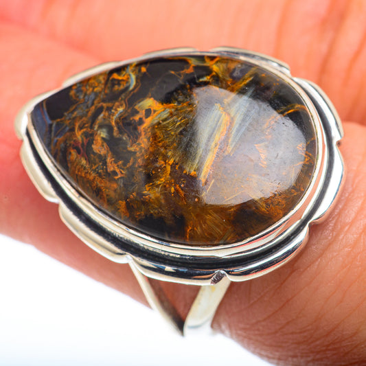 Golden Pietersite Rings handcrafted by Ana Silver Co - RING74383