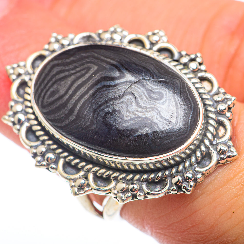 Psilomelane Rings handcrafted by Ana Silver Co - RING74390
