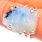 Rainbow Moonstone Rings handcrafted by Ana Silver Co - RING74396