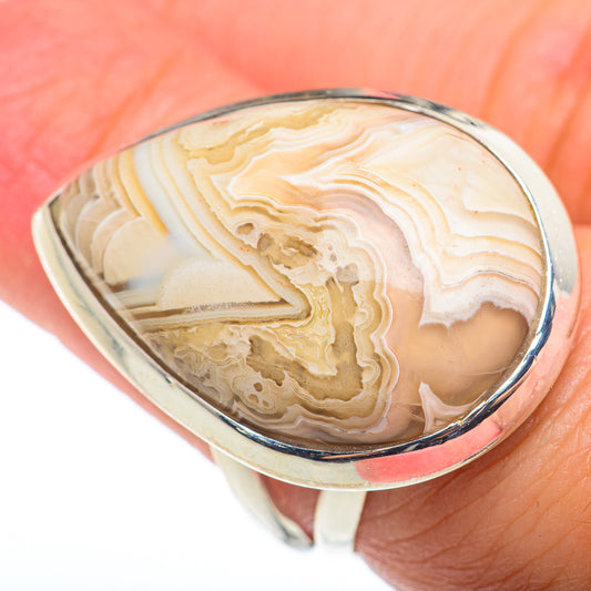 Laguna Lace Agate Rings handcrafted by Ana Silver Co - RING74397