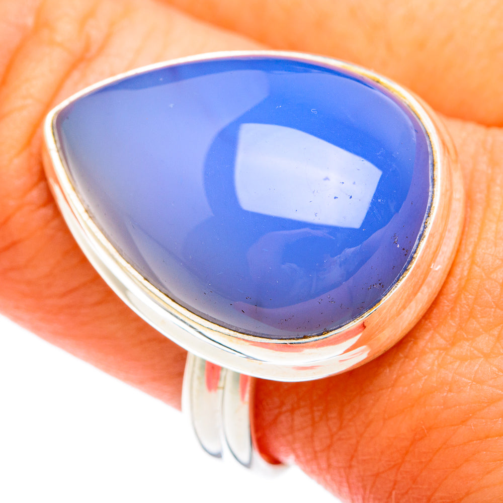 Aqua Chalcedony Rings handcrafted by Ana Silver Co - RING74409