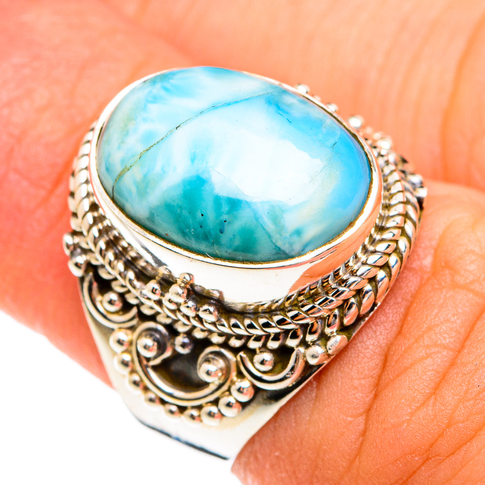 Larimar Rings handcrafted by Ana Silver Co - RING74414