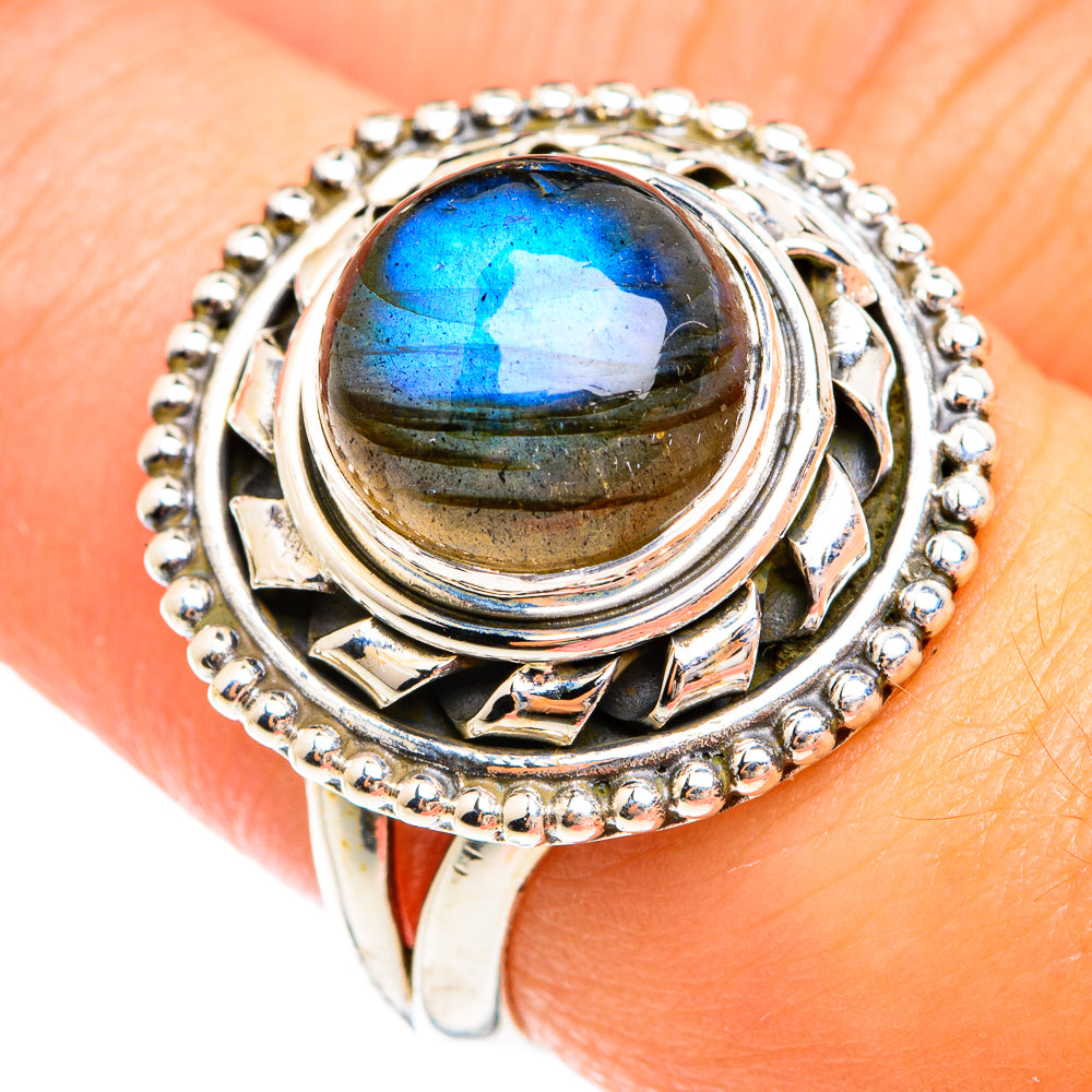 Labradorite Rings handcrafted by Ana Silver Co - RING74415