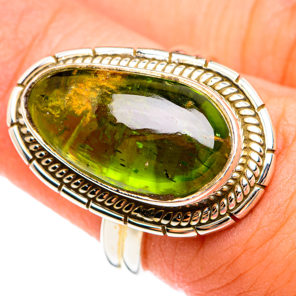 Australian Green Opal Rings handcrafted by Ana Silver Co - RING74417