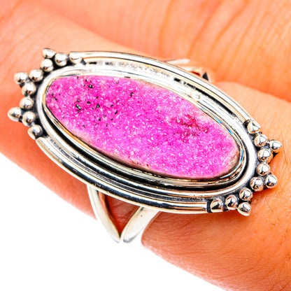 Cobalto Calcite Druzy Rings handcrafted by Ana Silver Co - RING74424