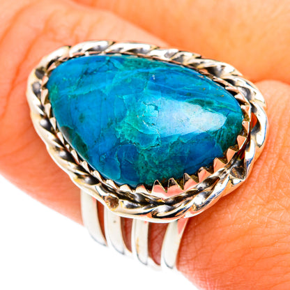 Chrysocolla Rings handcrafted by Ana Silver Co - RING74445
