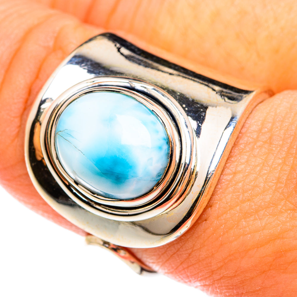 Larimar Rings handcrafted by Ana Silver Co - RING74447