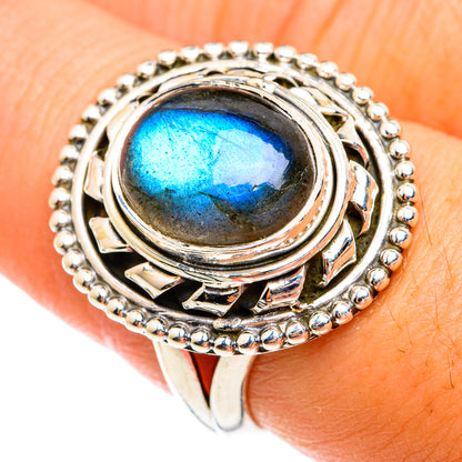 Labradorite Rings handcrafted by Ana Silver Co - RING74448