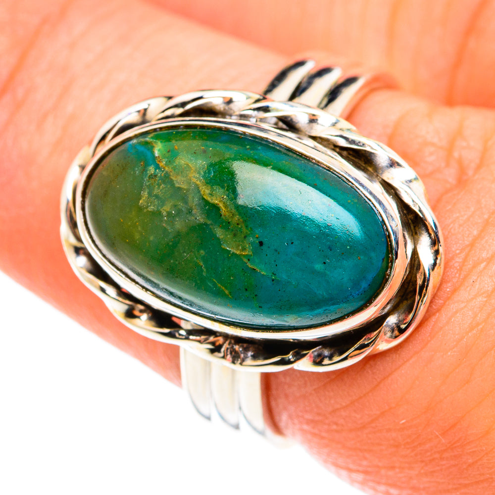 Chrysocolla Rings handcrafted by Ana Silver Co - RING74449