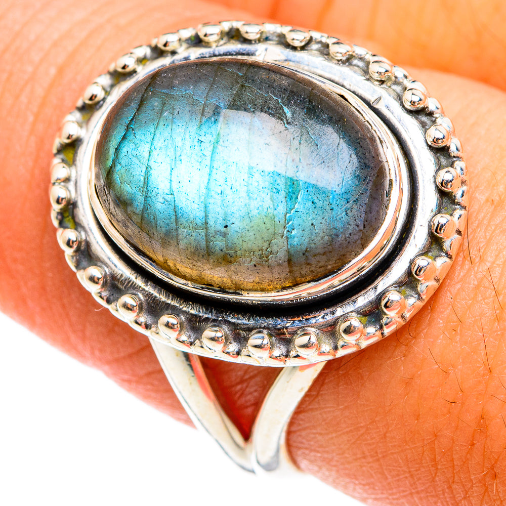 Labradorite Rings handcrafted by Ana Silver Co - RING74453