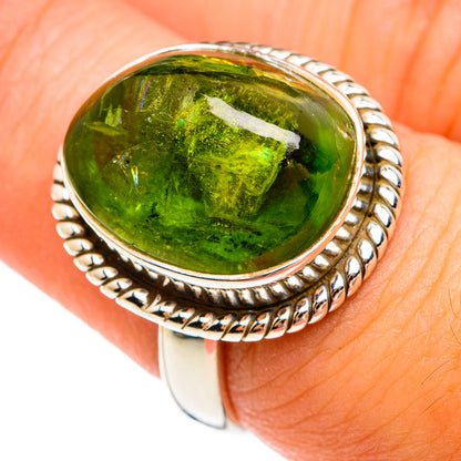 Australian Green Opal Rings handcrafted by Ana Silver Co - RING74455