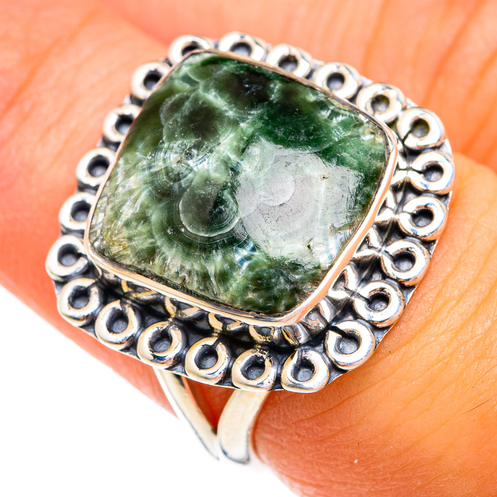 Seraphinite Rings handcrafted by Ana Silver Co - RING74456