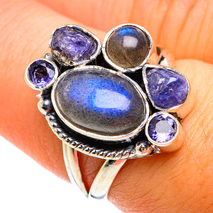 Labradorite Rings handcrafted by Ana Silver Co - RING74467